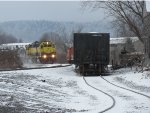 Approaching the loaded ballast hoppers